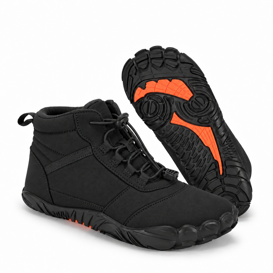Terraia HeatGround Barfuss-Winterschuh in Schwarz