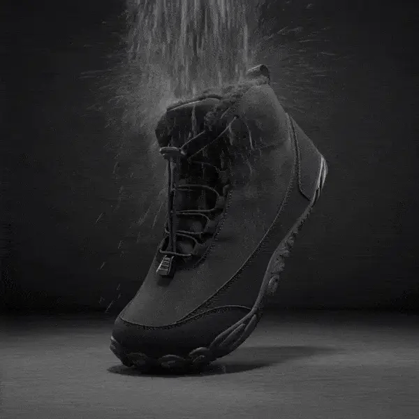 Wassertropfen perlen am Terraia Winterschuh ab